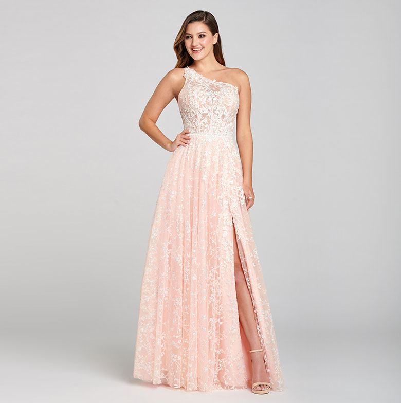 annie embroidered soft prom dress
