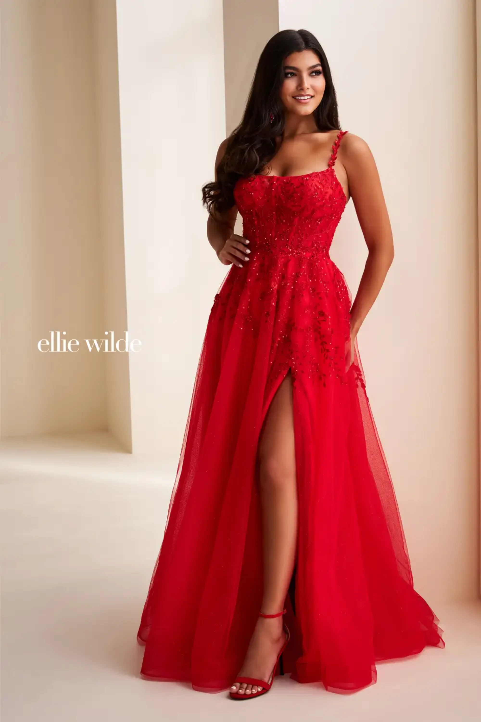 Full size EW36228 Lace, Beads, and Twirl-Worthy Dreams #0 default Red picture