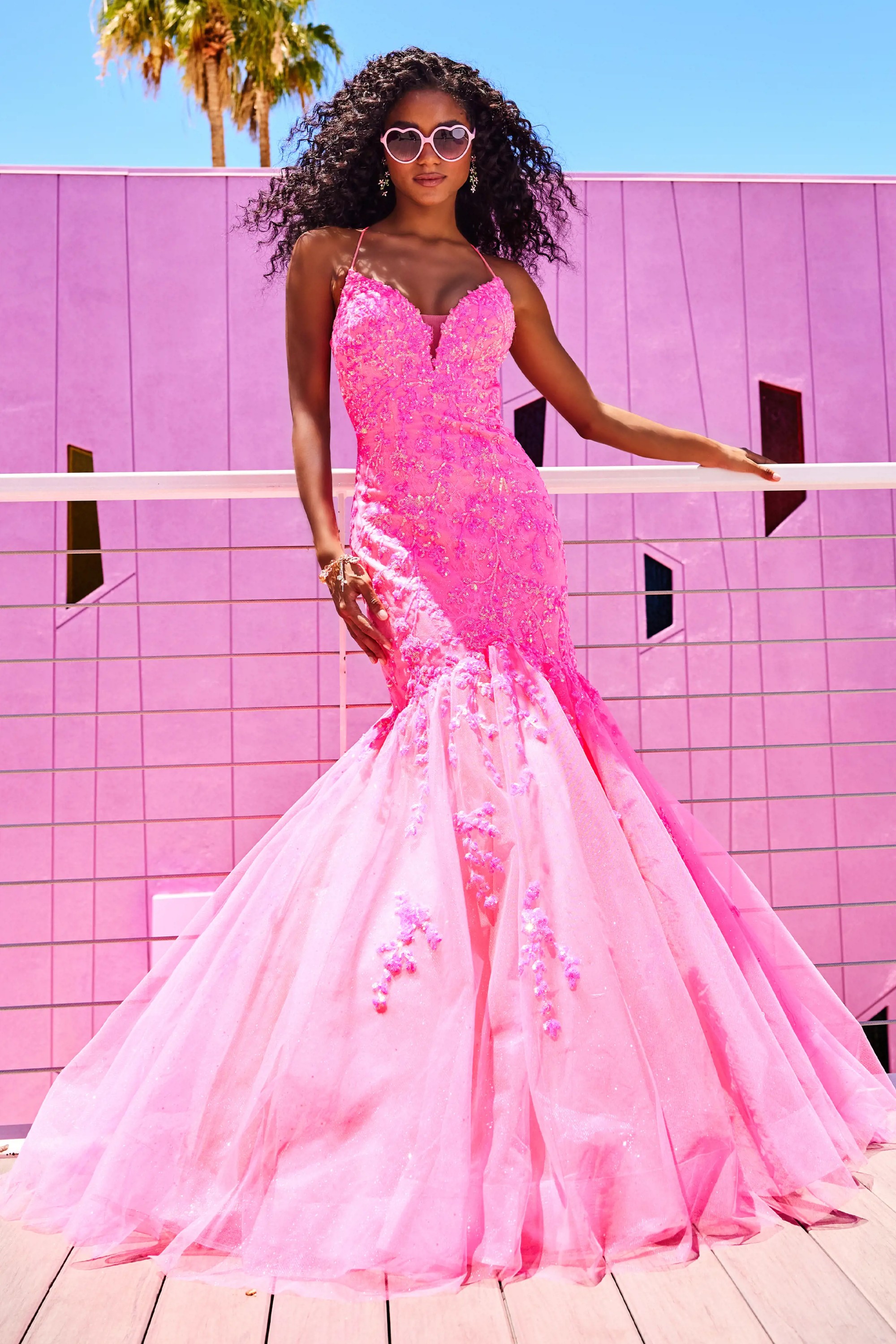 Mermaid prom dress with tulle best sale bottom