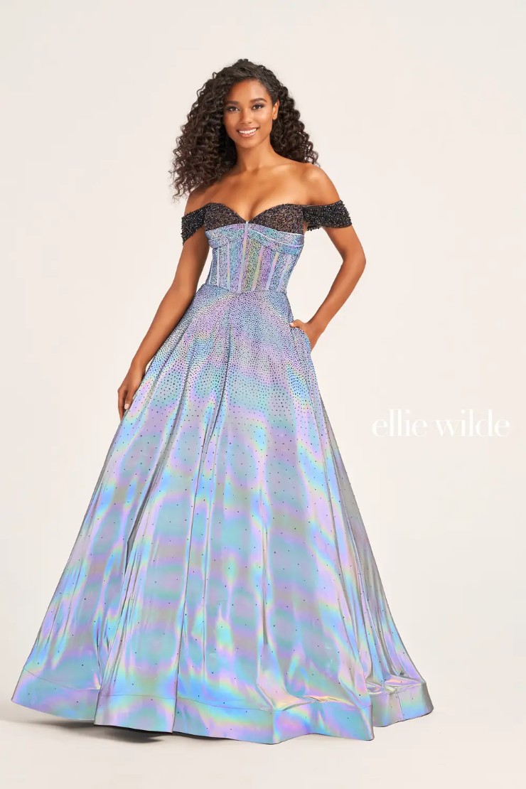 Reflective prom dress sales